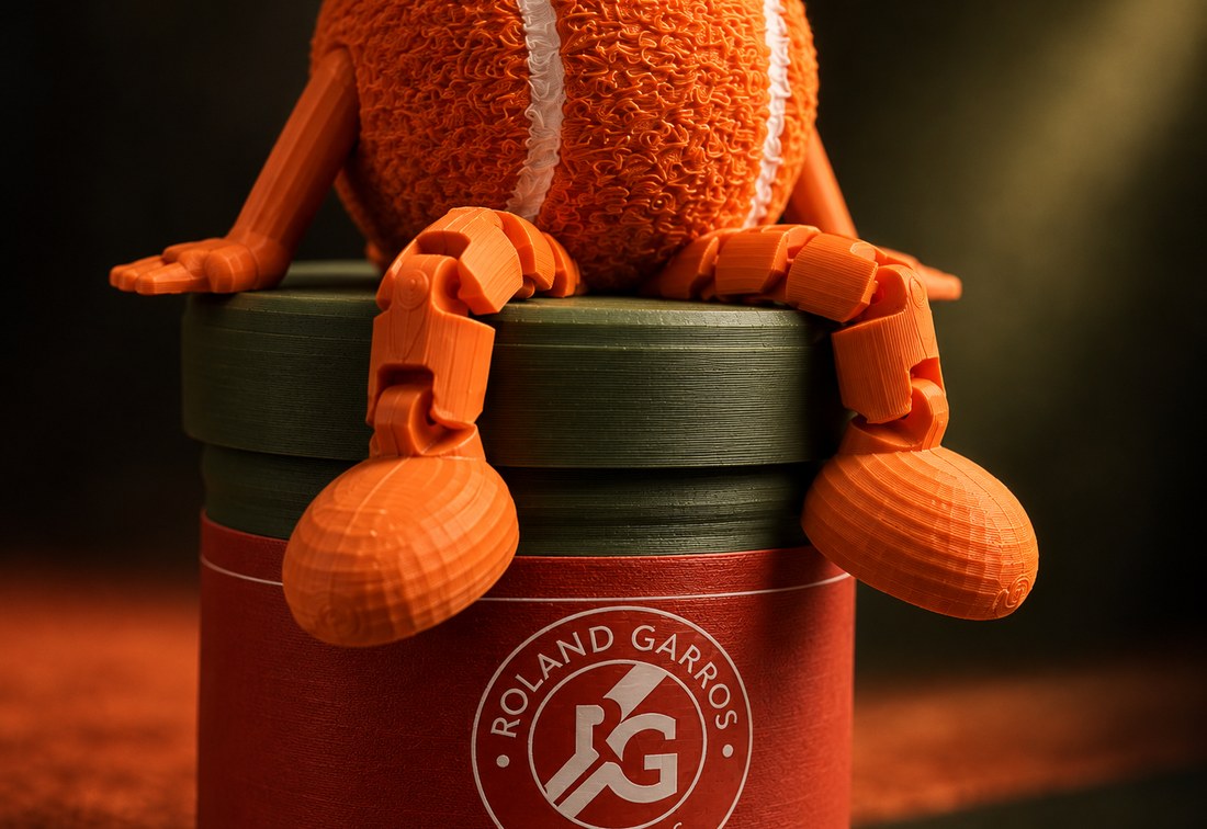 Textura da peça Roland Garros em detalhe